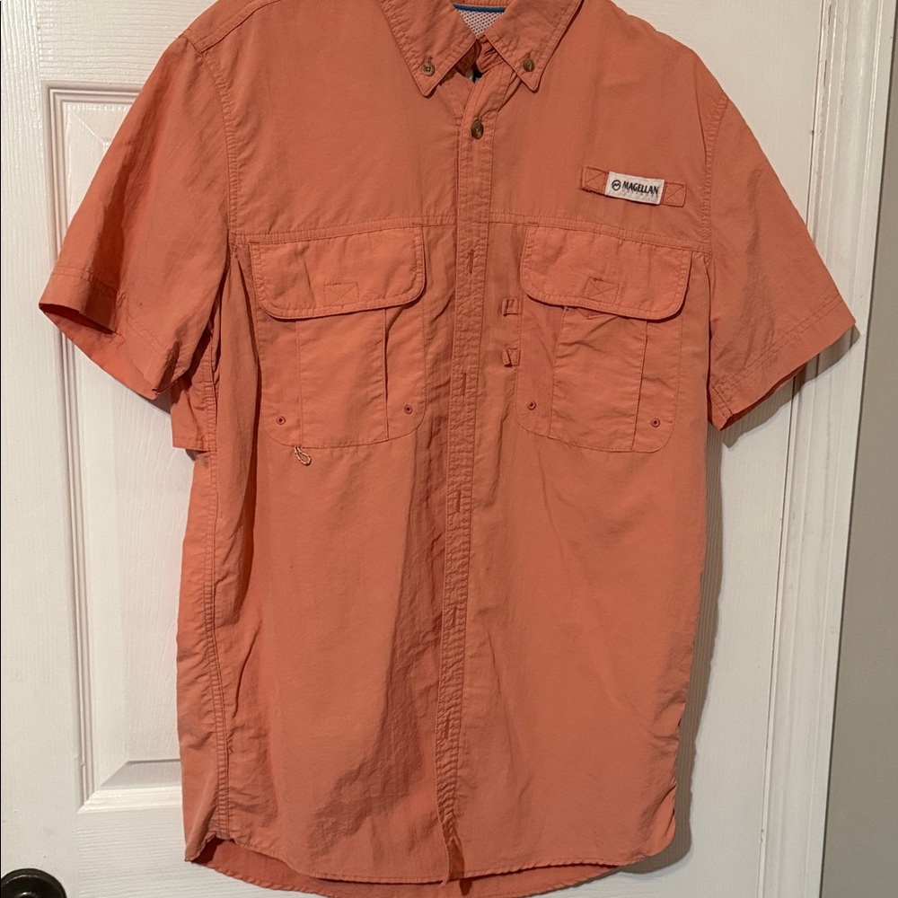Magellan Outdoors Men's Salmon Button-Down Shirt